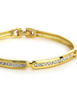 gold metal bangle bracelet - 17633469 - Standard Image - 3