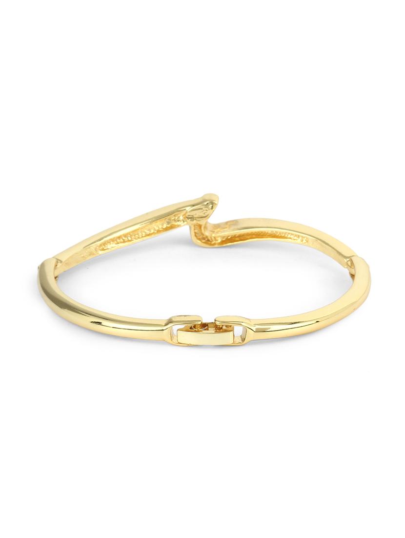 gold metal bangle bracelet - 17633473 - Zoom Image - 2