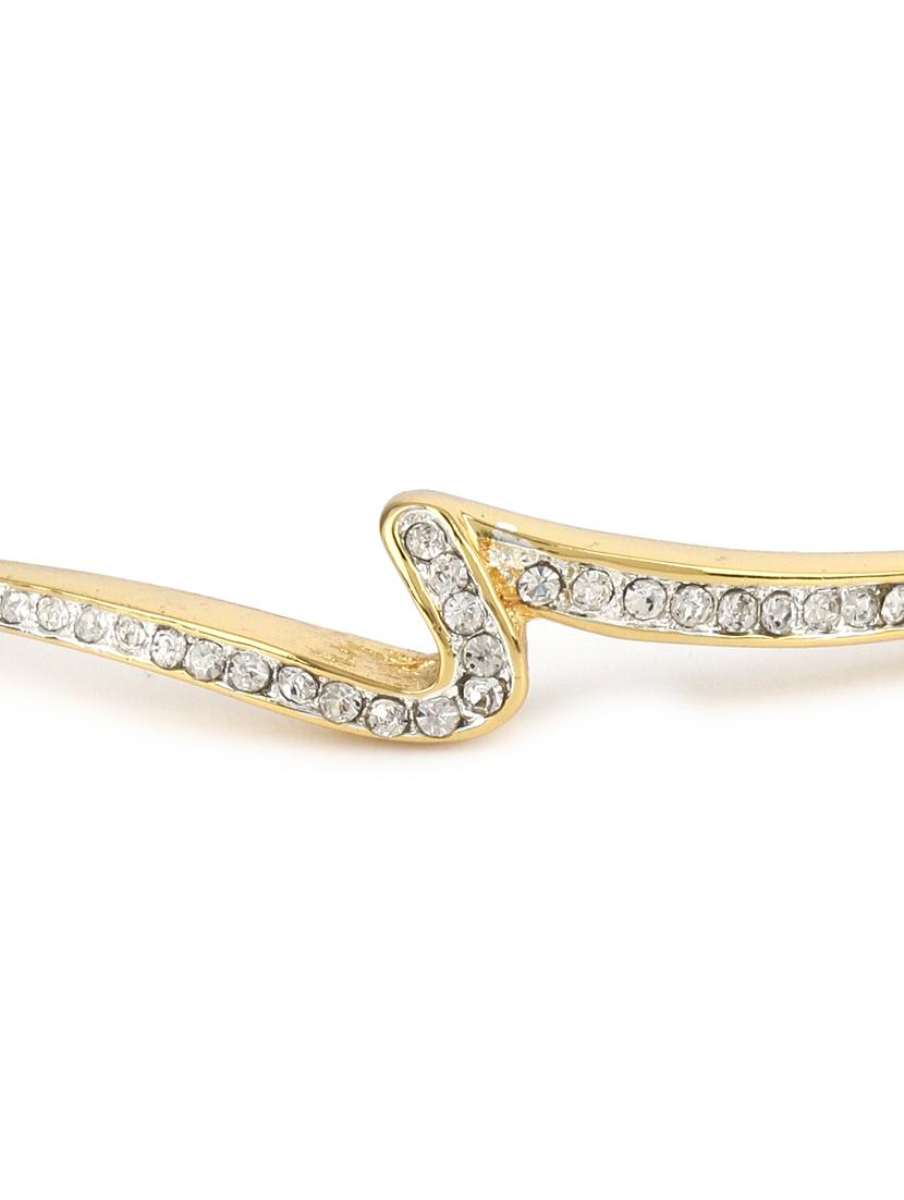 gold metal bangle bracelet - 17633473 - Zoom Image - 3