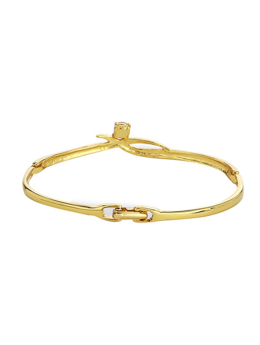 gold metal bangle bracelet - 17633495 - Zoom Image - 2