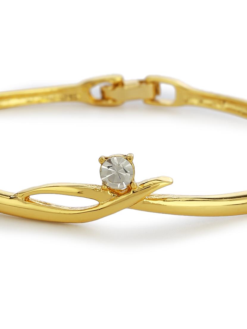 gold metal bangle bracelet - 17633495 - Zoom Image - 3