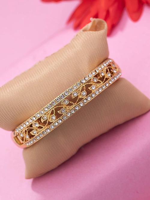 gold metal bangle bracelet - 17633548 - Standard Image - 1