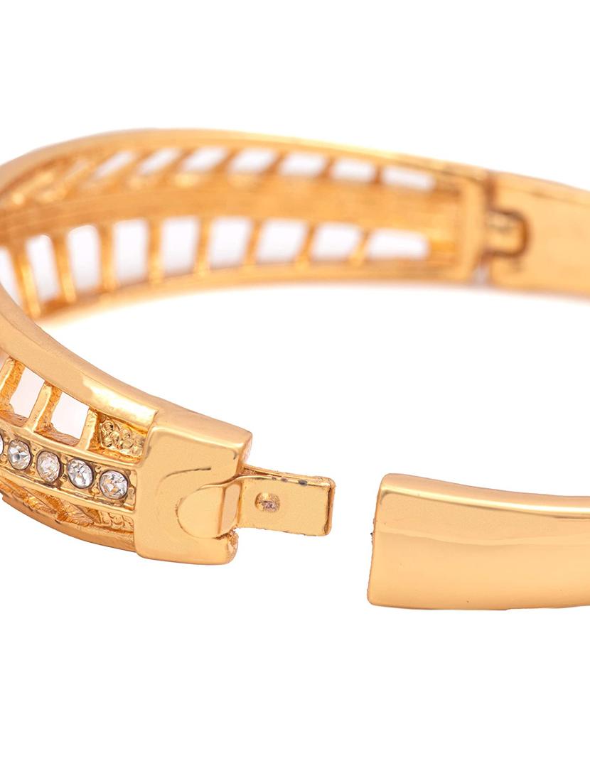 gold metal bangle bracelet - 17633563 - Zoom Image - 4