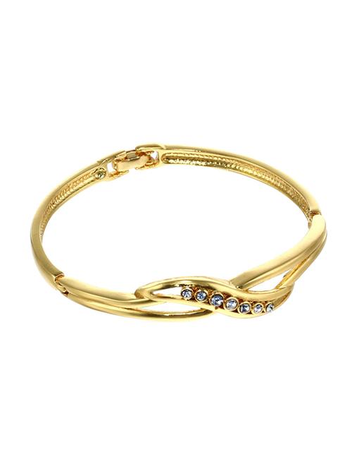 gold metal bangle bracelet - 17633567 - Standard Image - 1
