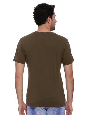 olive green printed t-shirt - 17633645 - Standard Image - 3