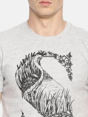 grey printed t-shirt - 17633647 - Standard Image - 5