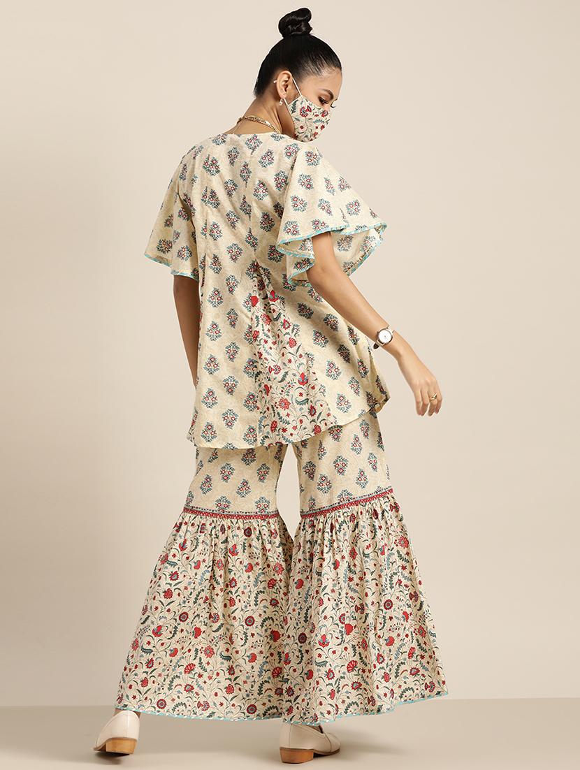beige cotton fusion set - 17633678 - Zoom Image - 3