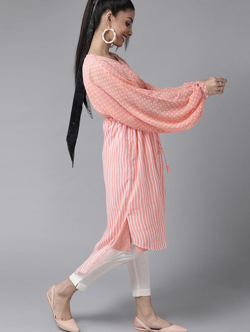 drawstring waist printed tunics kaftan - 17633688 - Zoom Image - 3