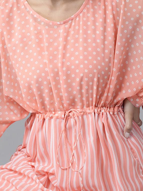 drawstring waist printed tunics kaftan - 17633688 - Zoom Image - 5