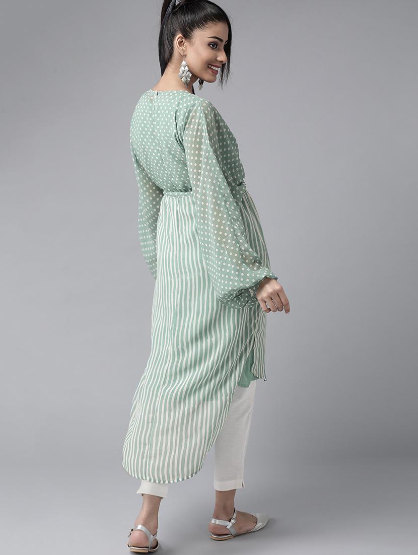 drawstring waist printed tunics kaftan - 17633689 - Zoom Image - 3