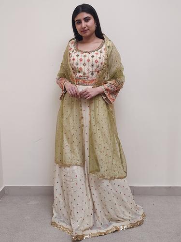 embroidered party wear gown - 17633690 - Standard Image - 1