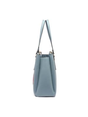 blue leatherette (pu) messenger handbag - 17633825 - Standard Image - 4