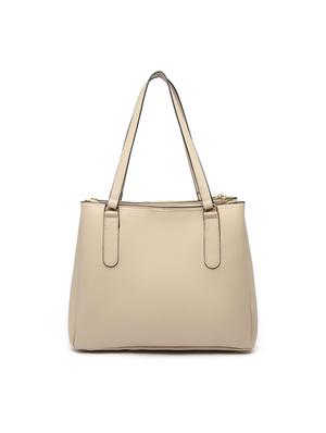 beige leatherette (pu) messenger handbag - 17633827 - Standard Image - 2