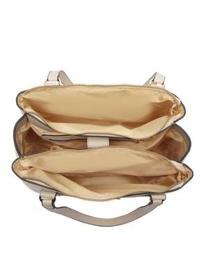 beige leatherette (pu) messenger handbag - 17633827 - Standard Image - 3
