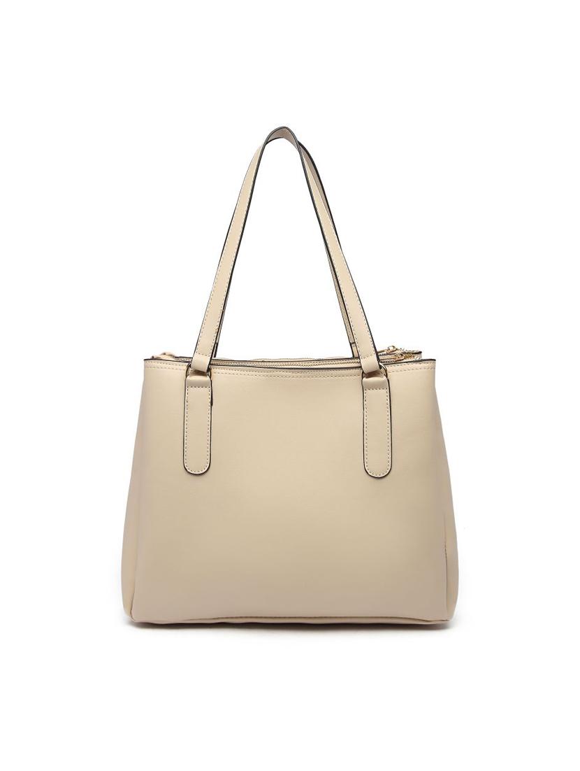 beige leatherette (pu) messenger handbag - 17633827 - Zoom Image - 2