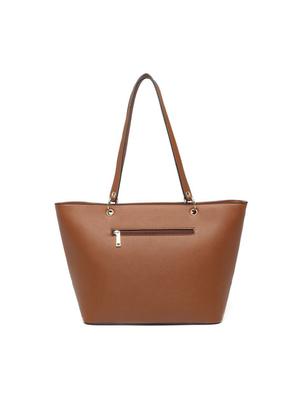 brown leatherette (pu) messenger handbag - 17633828 - Standard Image - 2