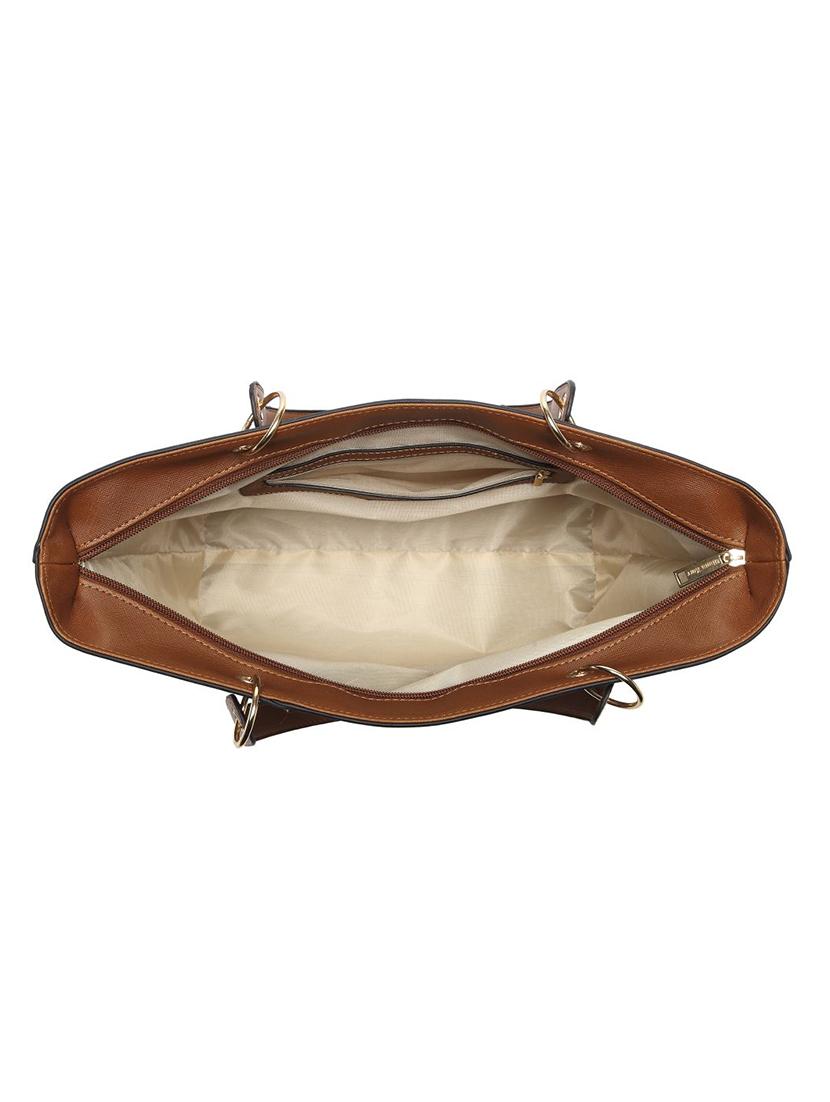 brown leatherette (pu) messenger handbag - 17633828 - Zoom Image - 3