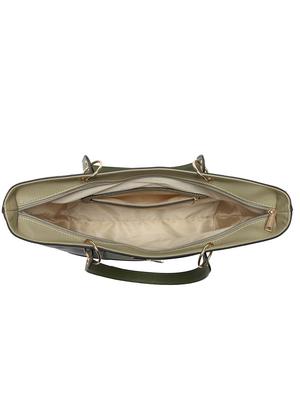 green leatherette (pu) messenger handbag - 17633829 - Standard Image - 3