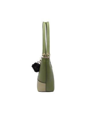 green leatherette (pu) messenger handbag - 17633829 - Standard Image - 4