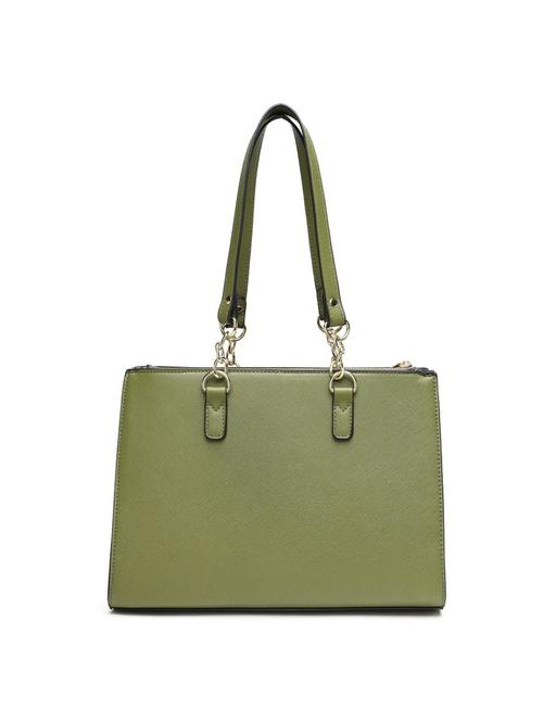 green leatherette (pu) messenger handbag - 17633832 - Standard Image - 1