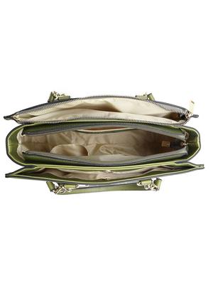 green leatherette (pu) messenger handbag - 17633832 - Standard Image - 3