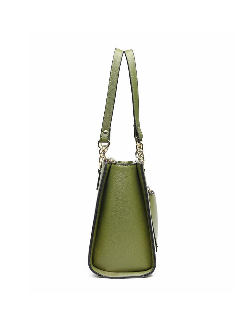 green leatherette (pu) messenger handbag - 17633832 - Zoom Image - 4