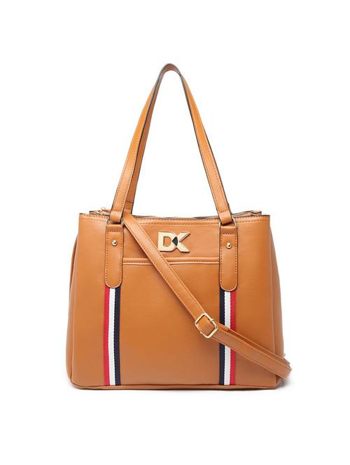 tan leatherette (pu) messenger handbag - 17633848 - Standard Image - 1