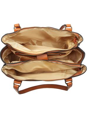 tan leatherette (pu) messenger handbag - 17633848 - Standard Image - 3