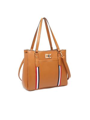 tan leatherette (pu) messenger handbag - 17633848 - Standard Image - 6