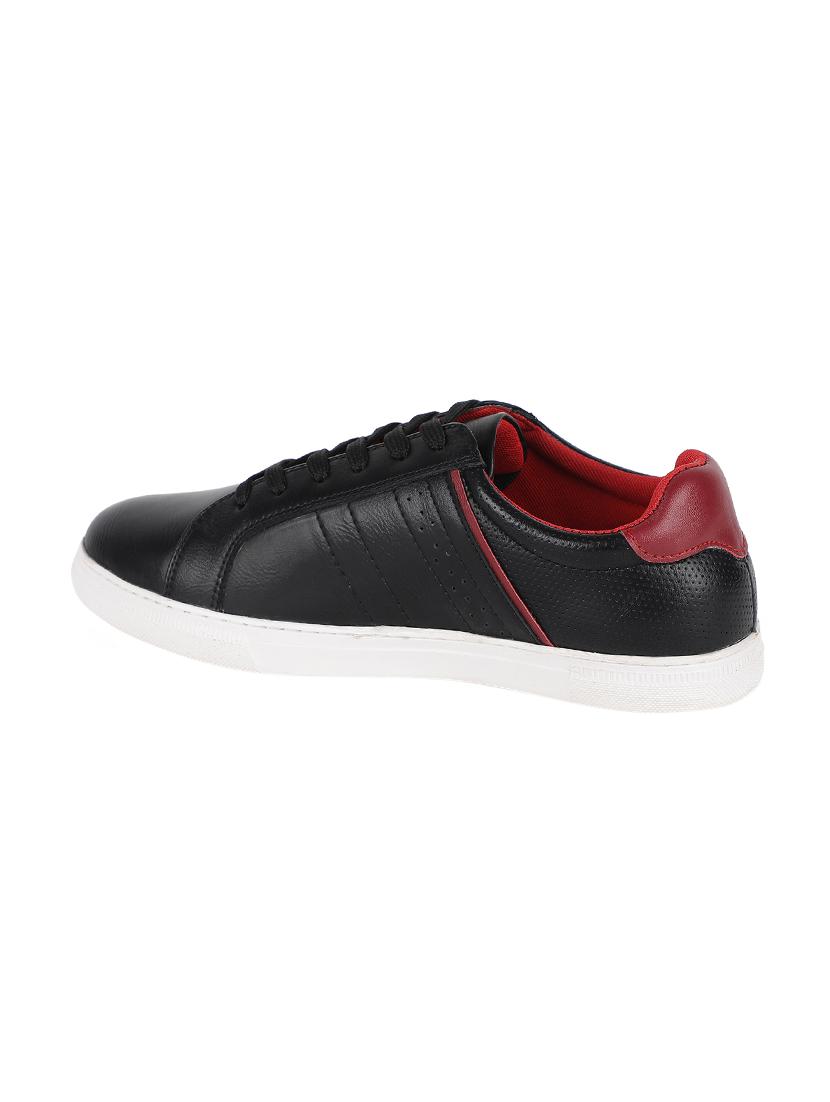black leather lace up sneakers - 17633869 - Zoom Image - 3