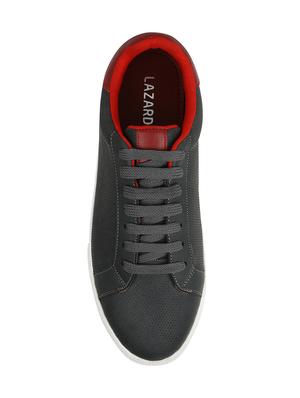grey synthetic lace up sneakers - 17633871 - Standard Image - 4