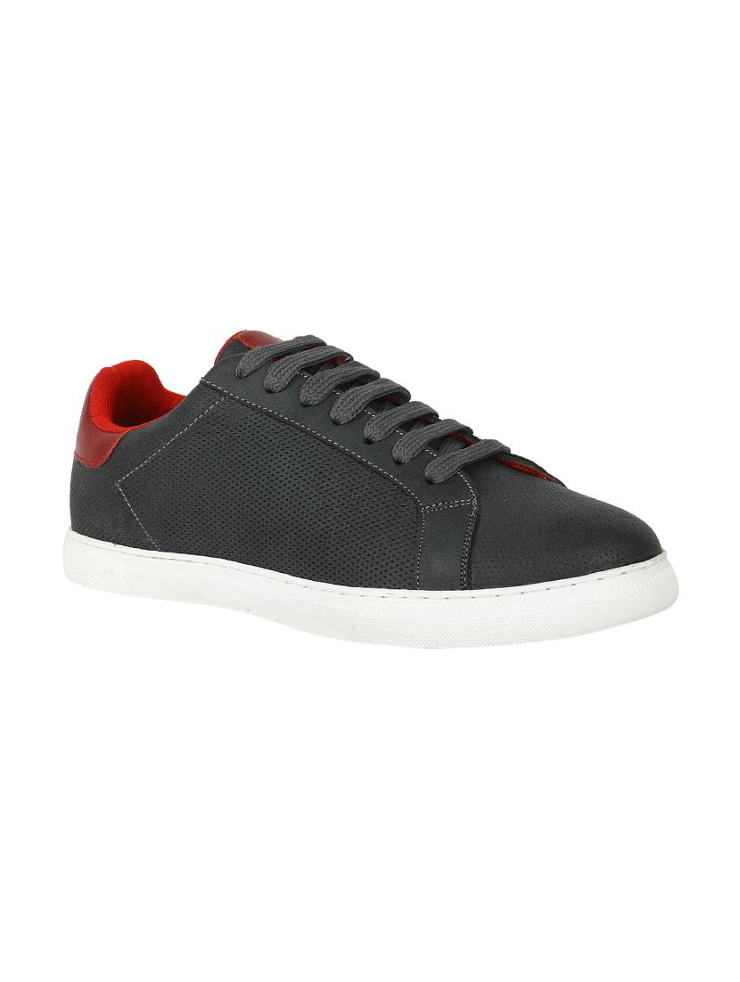 grey synthetic lace up sneakers - 17633871 - Zoom Image - 1