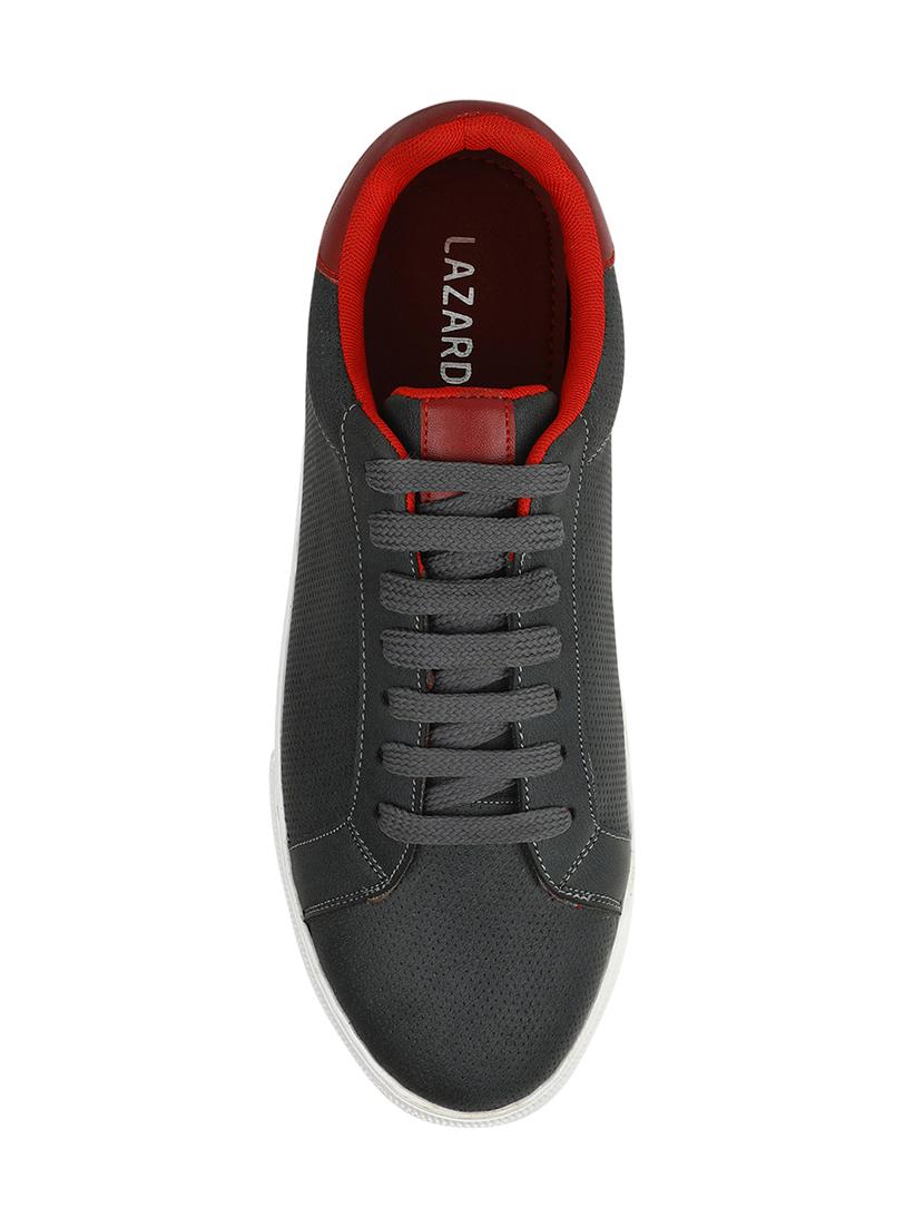 grey synthetic lace up sneakers - 17633871 - Zoom Image - 4