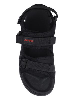 black synthetic & mesh back strap floaters - 17633875 - Standard Image - 4