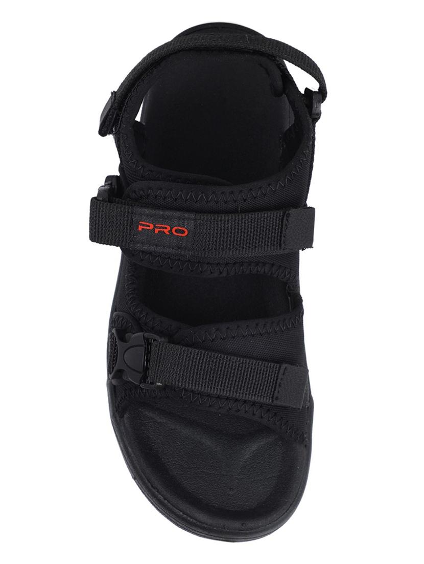 black synthetic & mesh back strap floaters - 17633875 - Zoom Image - 4