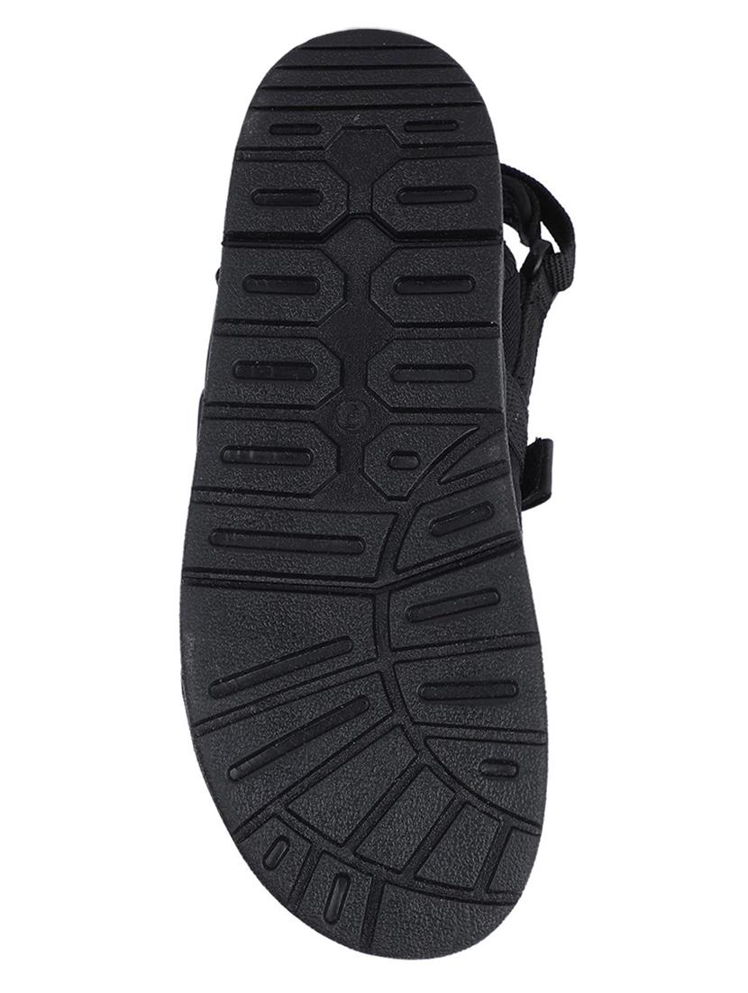 black synthetic & mesh back strap floaters - 17633875 - Zoom Image - 5