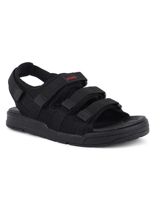 black synthetic & mesh back strap floaters - 17633876 - Standard Image - 1