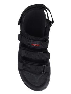 black synthetic & mesh back strap floaters - 17633876 - Standard Image - 4