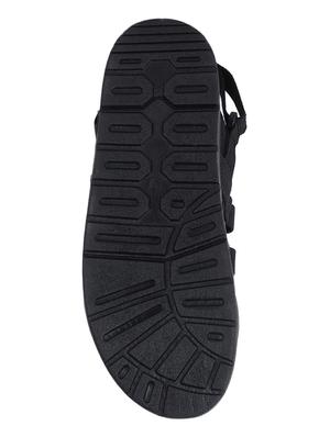 black synthetic & mesh back strap floaters - 17633876 - Standard Image - 5