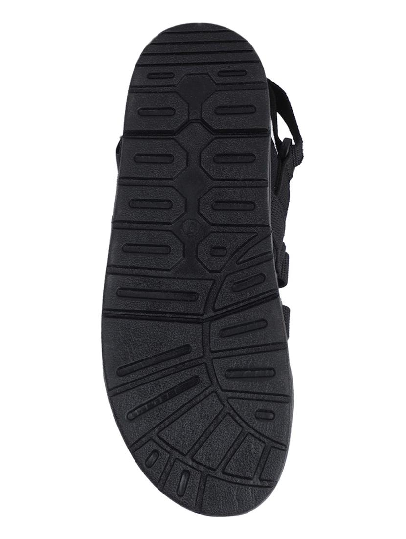 black synthetic & mesh back strap floaters - 17633876 - Zoom Image - 5