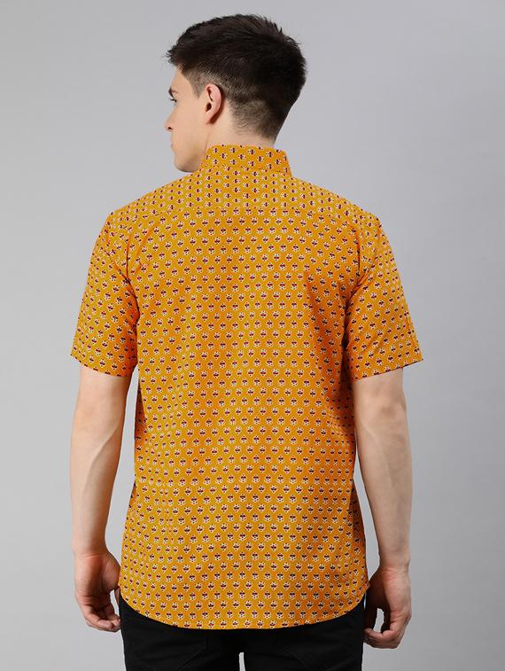 yellow floral casual shirt - 17633917 - Zoom Image - 3