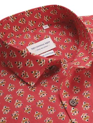 red floral casual shirt - 17633918 - Standard Image - 5