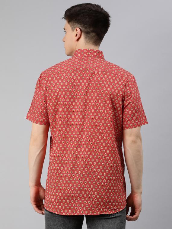 red floral casual shirt - 17633918 - Zoom Image - 3