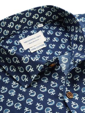 blue printed casual shirt - 17633934 - Standard Image - 5