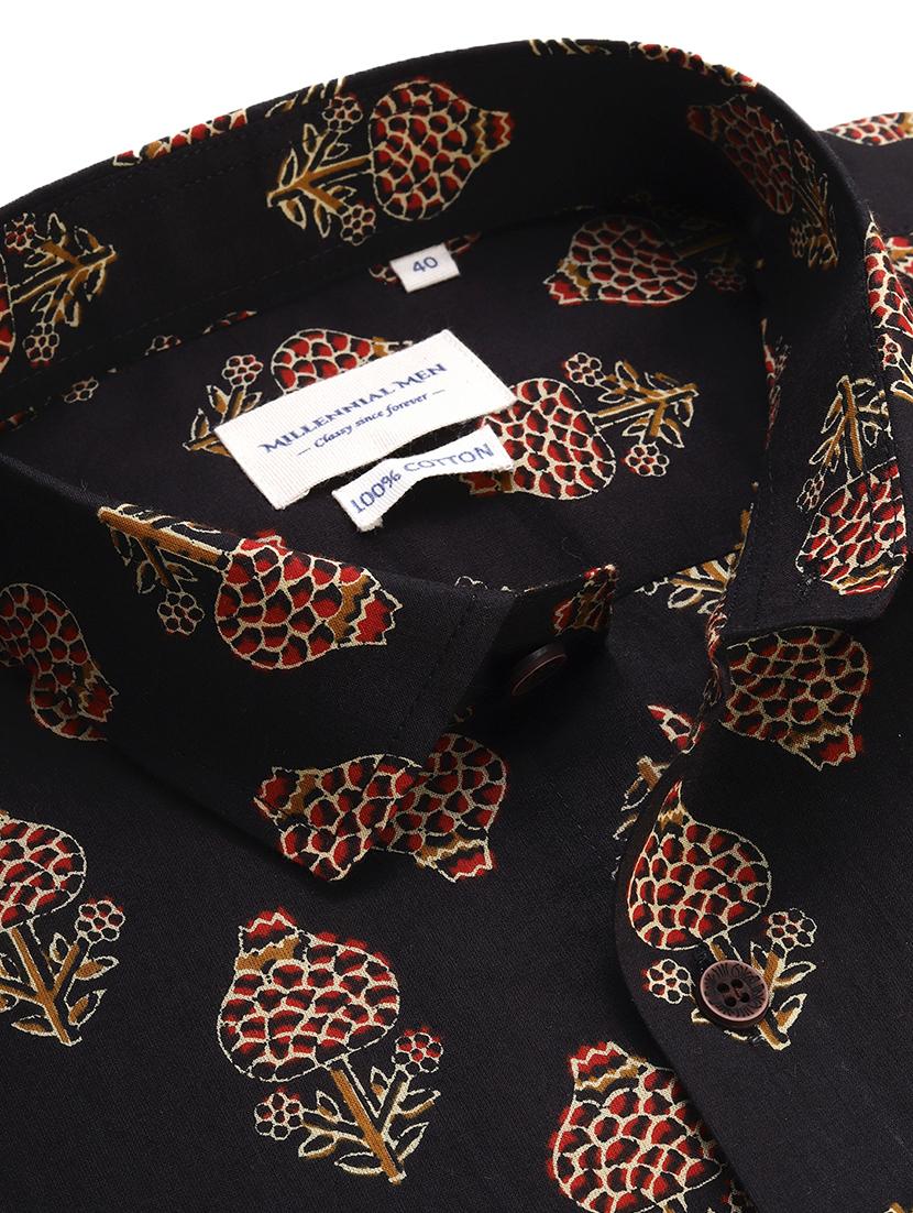 black ethnic motifs casual shirt - 17633949 - Zoom Image - 5