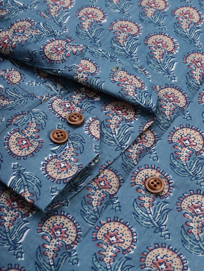 blue floral casual shirt - 17633957 - Zoom Image - 6