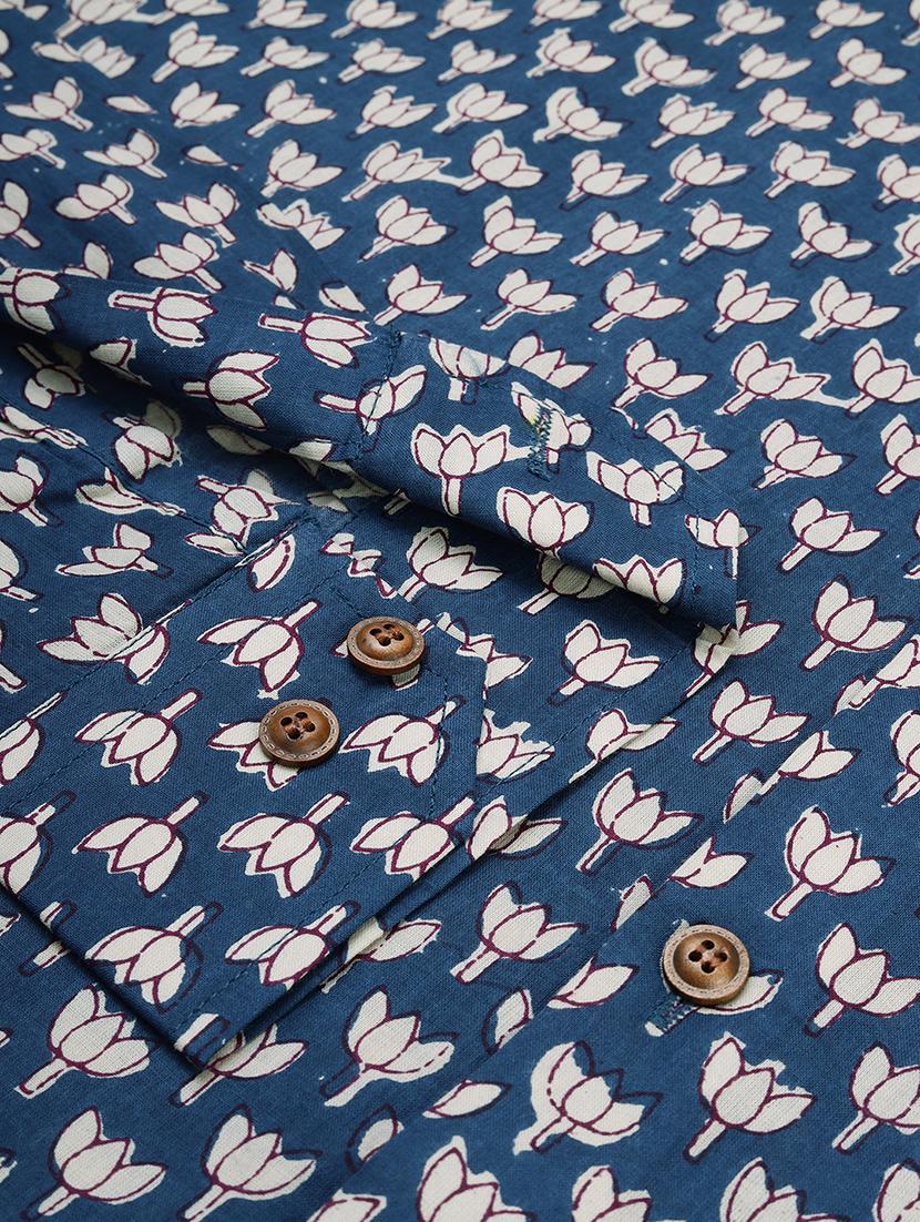 blue floral casual shirt - 17633958 - Zoom Image - 6