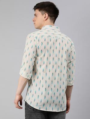 white printed casual shirt - 17633961 - Standard Image - 3