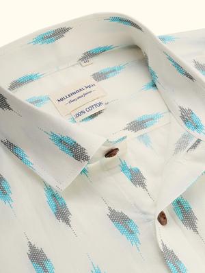 white printed casual shirt - 17633961 - Standard Image - 5