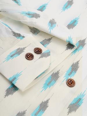 white printed casual shirt - 17633961 - Standard Image - 6